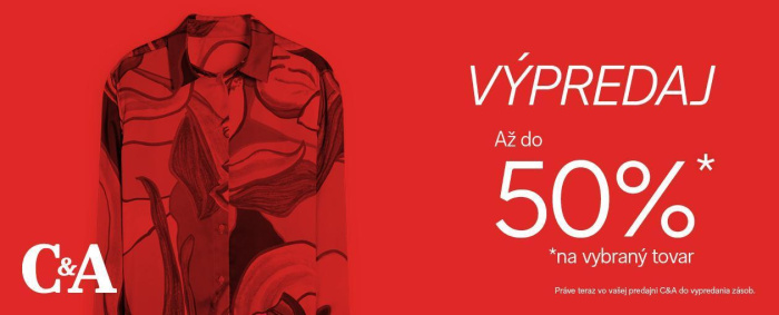 VÝPREDAJ až do 50 %