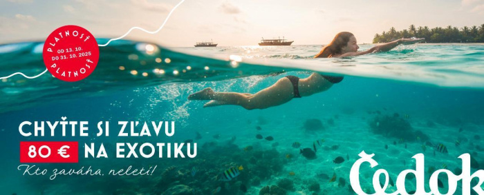 Chyťte si zľavu 80 € na exotickú dovolenku