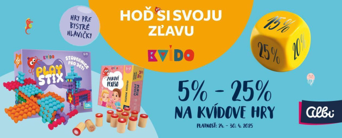Kvídove zľavy do 25%