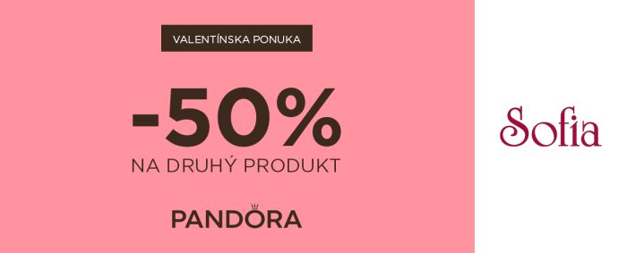 PANDORA - druhý šperk s 50 % zľavou