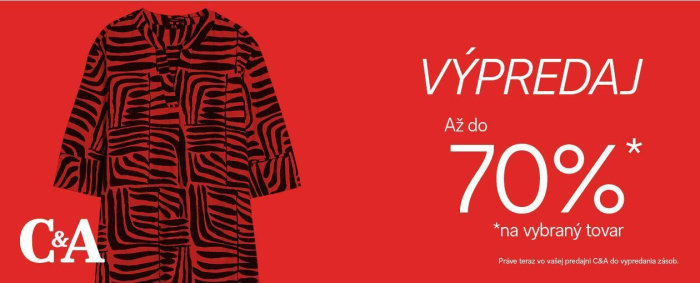 VÝPREDAJ až do 70 %