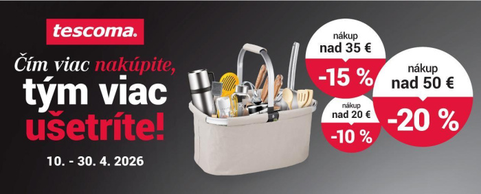 Vyberte si výšku zľavy v TESCOME