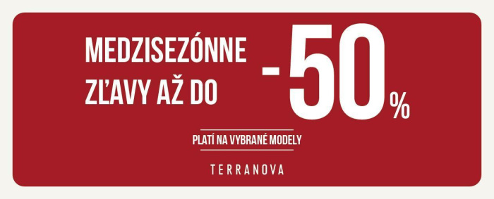 Medzisezónne zľavy až do - 50%