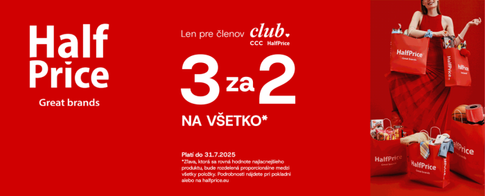 3 za 2 na VŠETKO