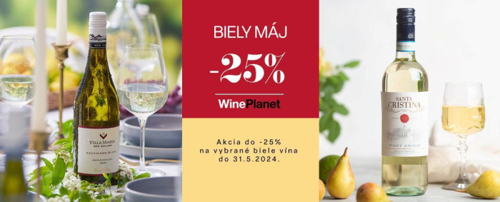 BIELY MÁJ – Biele vína v zľave do 25%