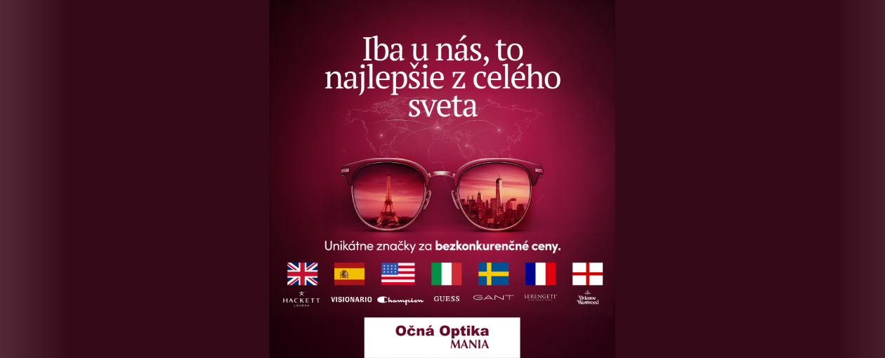 Svetové značky v Očnej Optike MANIA – ilustračný obrázok udalosti