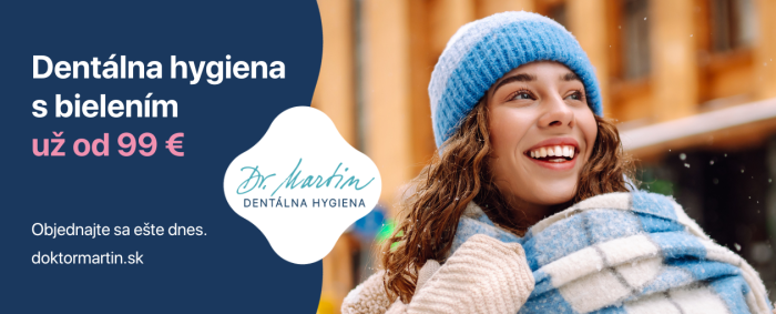 Zažiarte úsmevom. Dentálna hygiena s bielením už od 99 €