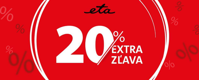 20 % EXTRA ZĽAVA