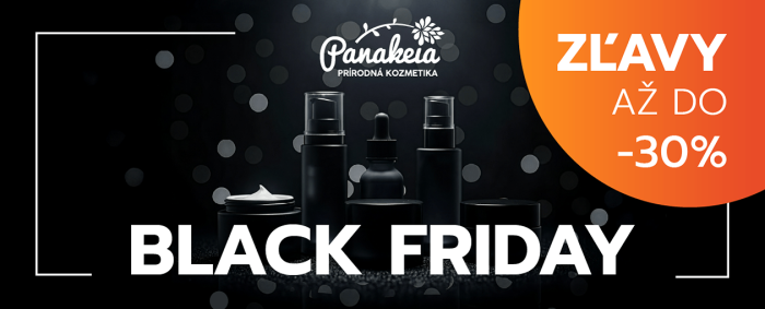 Black friday v prírodnej kozmetike Panakeia. Zľavy -30% na celý sortiment