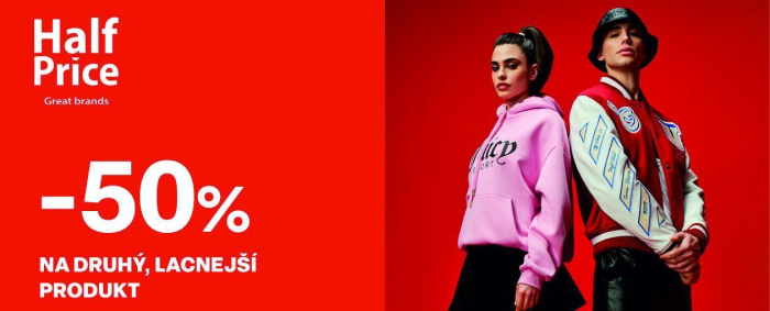 Zľava 50% na druhý produkt