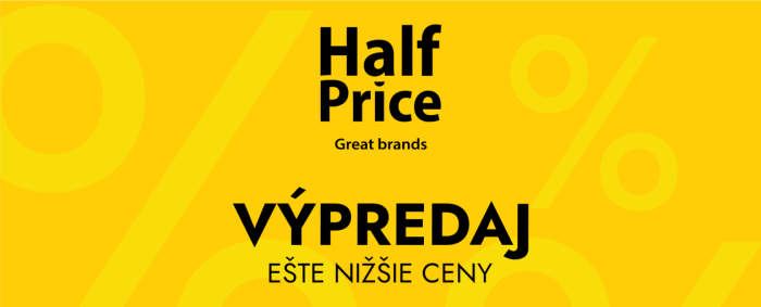 VÝPREDAJ V HALFPRICE
