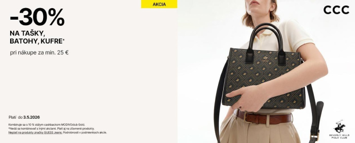 -30 % na všetky kabelky v CCC!